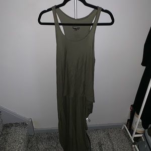 Olive high to low shirt tank top from express